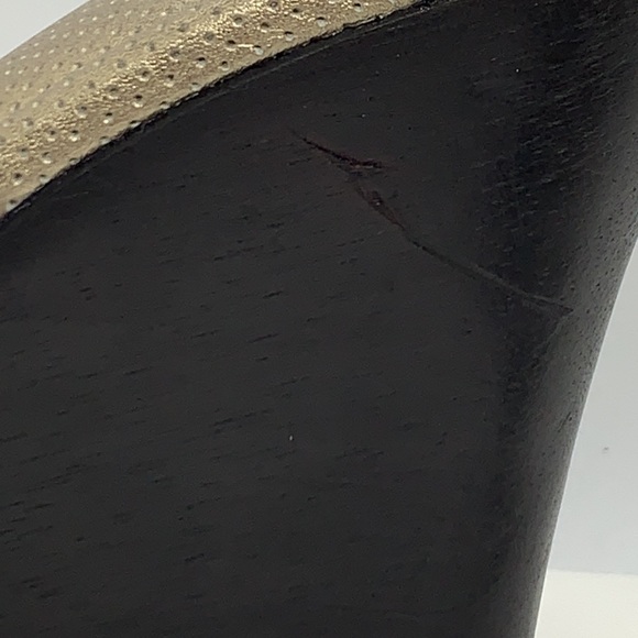 Bridget Black Pony Hair Rhinestone Buttons Wedge sz 7 - Picture 14 of 14